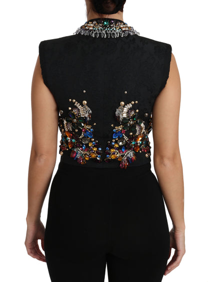 Dolce &amp; Gabbana Enchanted Sicily Crystal-Embellished Cardigan