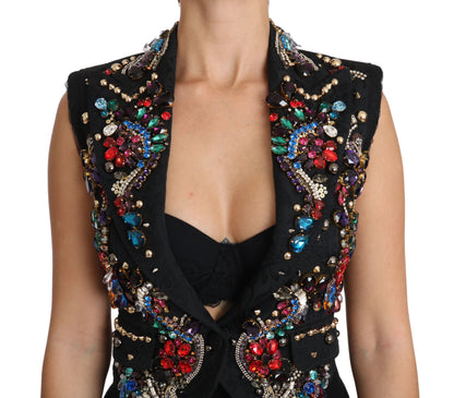 Dolce &amp; Gabbana Enchanted Sicily Crystal-Embellished Cardigan