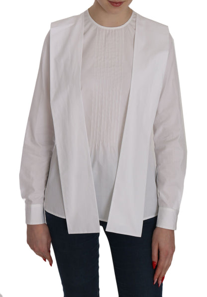 Dsquared² Elegant White Cotton Crew Neck Top