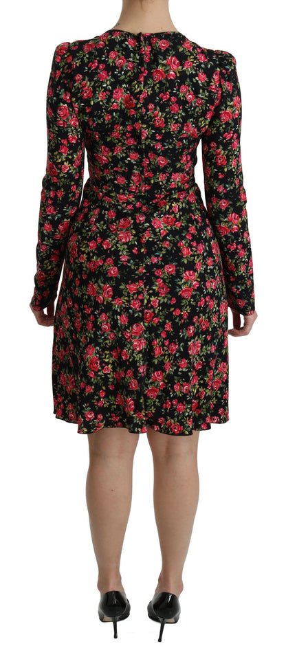 Dolce &amp; Gabbana Floral A-Line Viscose Knee Length Dress