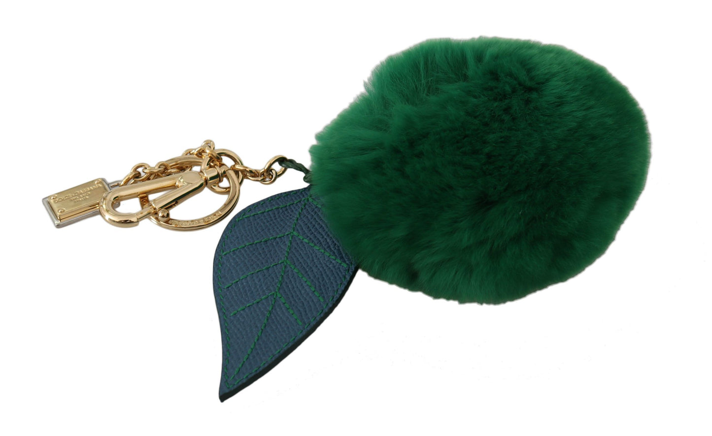 Dolce &amp; Gabbana Elegant Tricolor Fur Ball Keychain