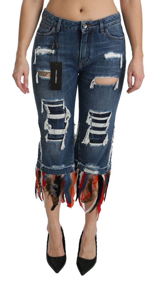 Dolce &amp; Gabbana Chic Low Waist Cropped Jeans