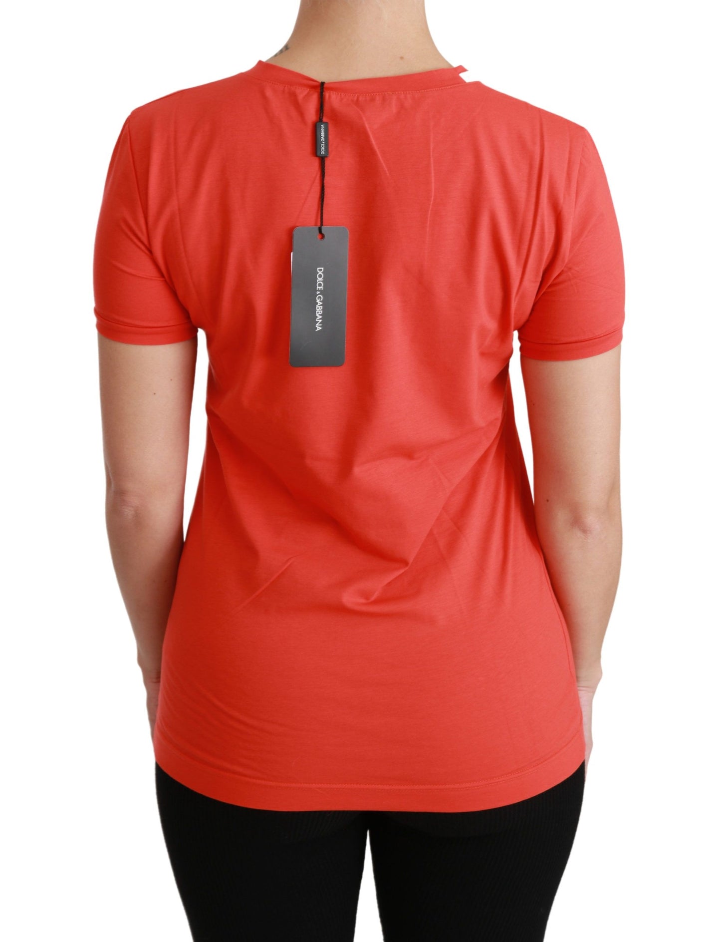 Dolce &amp; Gabbana Elegant Red Crewneck Short Sleeve Tee