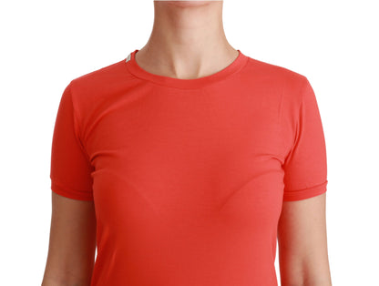 Dolce &amp; Gabbana Elegant Red Crewneck Short Sleeve Tee