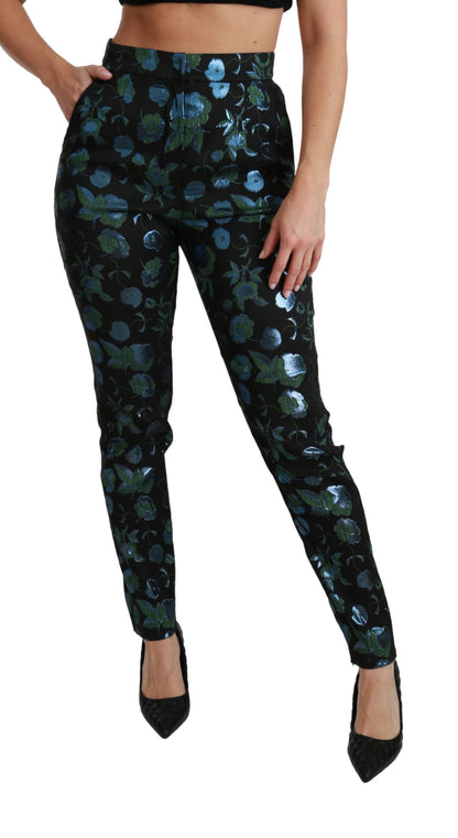 Dolce &amp; Gabbana Floral High Waist Skinny Trousers