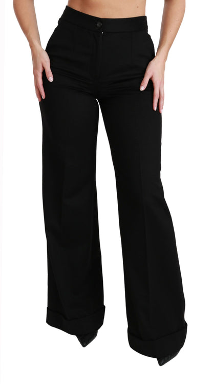 Dolce &amp; Gabbana Elegant High Waist Flared Cashmere Pants