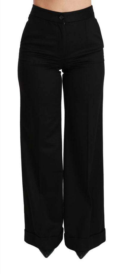 Dolce &amp; Gabbana Elegant High Waist Flared Cashmere Pants