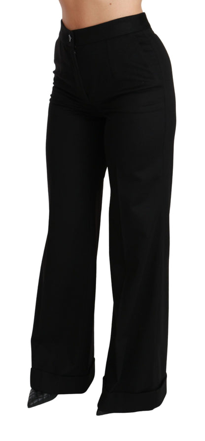 Dolce &amp; Gabbana Elegant High Waist Flared Cashmere Pants