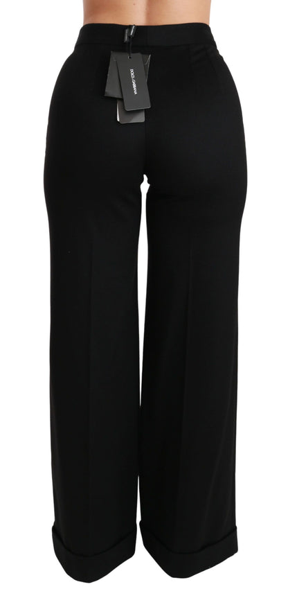 Dolce &amp; Gabbana Elegant High Waist Flared Cashmere Pants