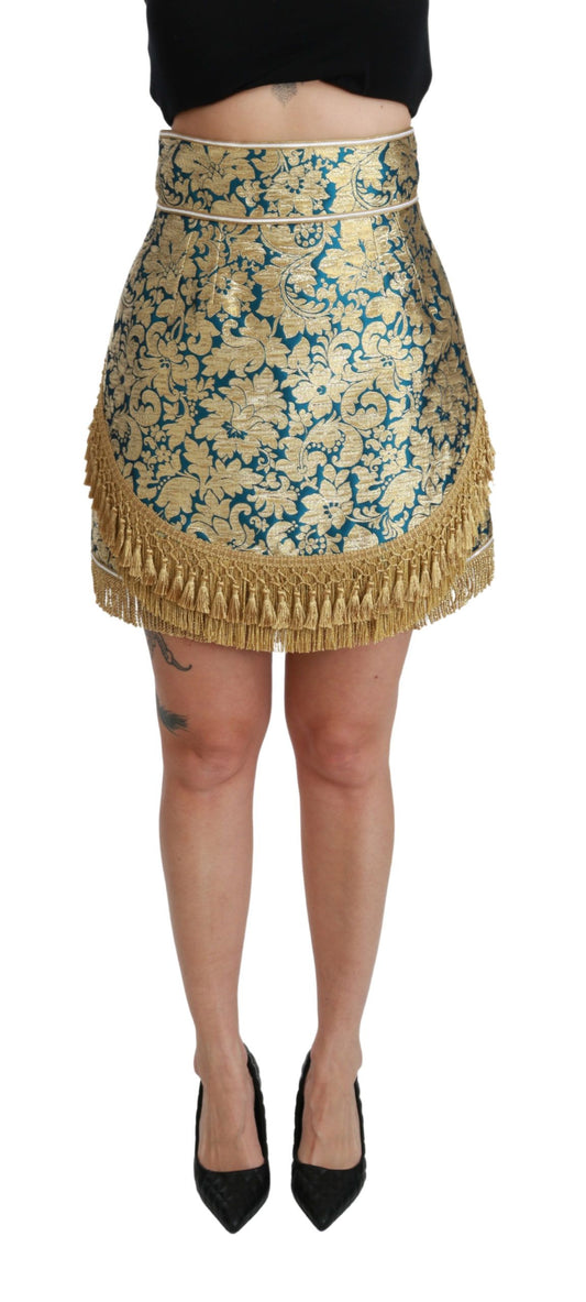 Dolce &amp; Gabbana Elevate Your Wardrobe with Our Exquisite Gold Skirt