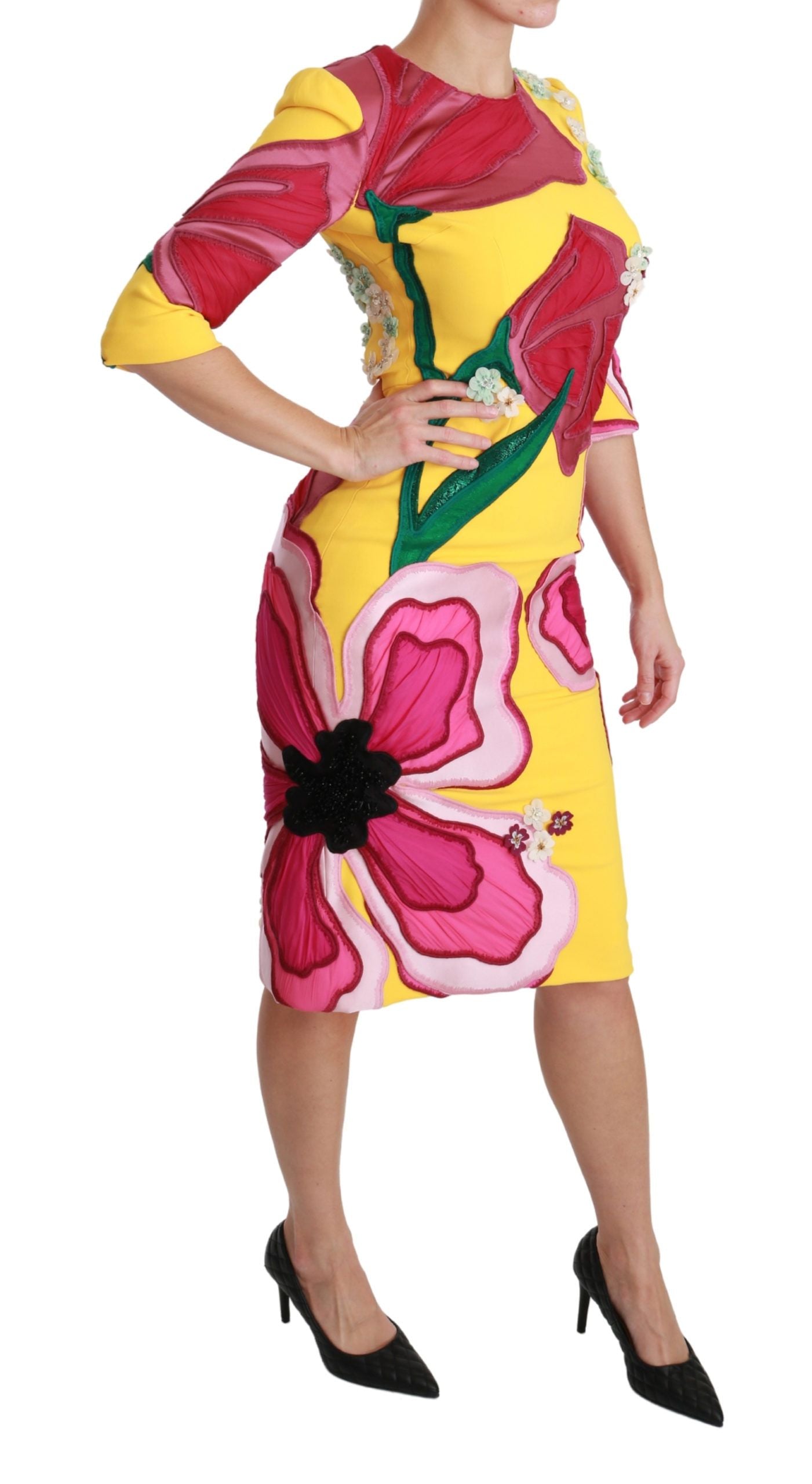 Dolce &amp; Gabbana Sunshine Bloom Sheath Knee-Length Dress