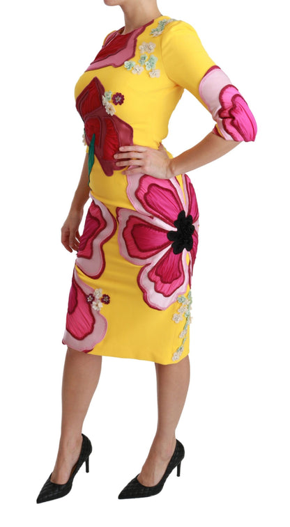 Dolce &amp; Gabbana Sunshine Bloom Sheath Knee-Length Dress