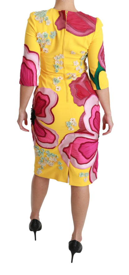 Dolce &amp; Gabbana Sunshine Bloom Sheath Knee-Length Dress