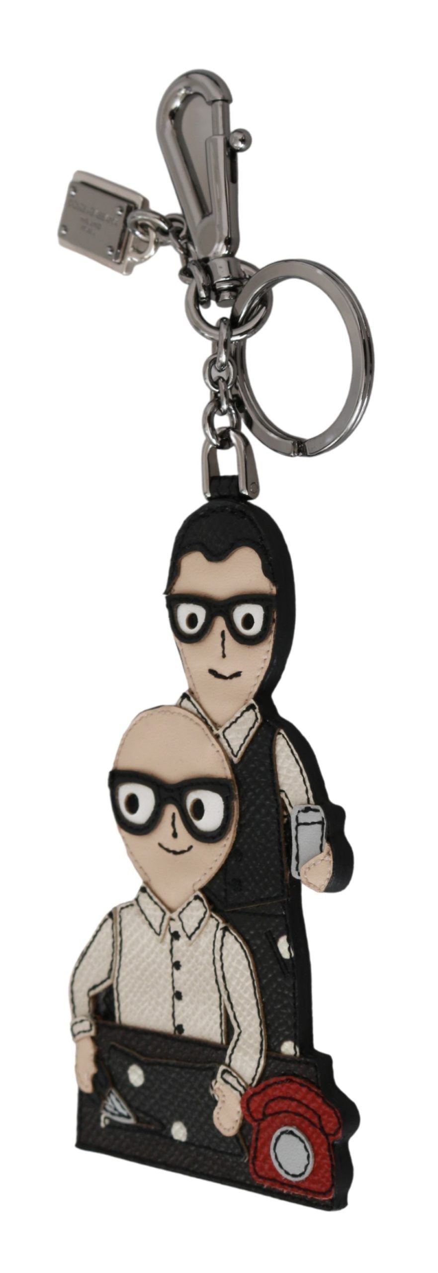 Dolce &amp; Gabbana Elegant Tricolor Leather Keychain