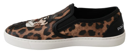 Dolce &amp; Gabbana Chic Leopard Print Loafers for Elegant Comfort