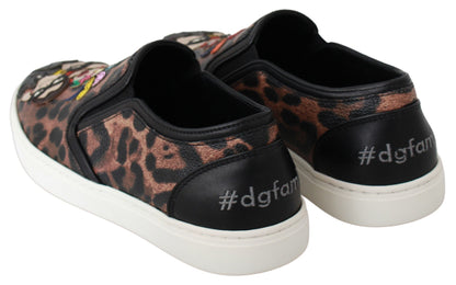 Dolce &amp; Gabbana Elegant Leopard Print Loafers for Sophisticated Style