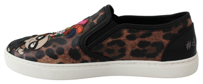 Dolce &amp; Gabbana Elegant Leopard Print Loafers for Sophisticated Style