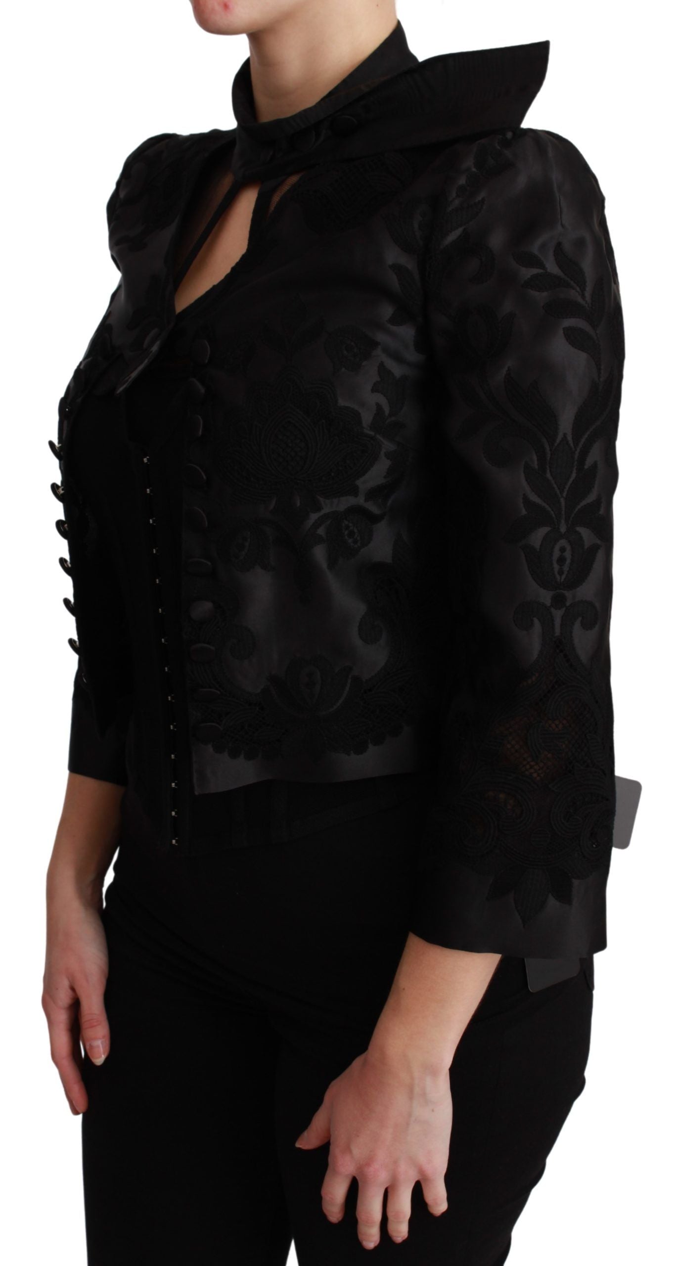 Dolce &amp; Gabbana Exquisite Floral Jacquard Corset Blazer