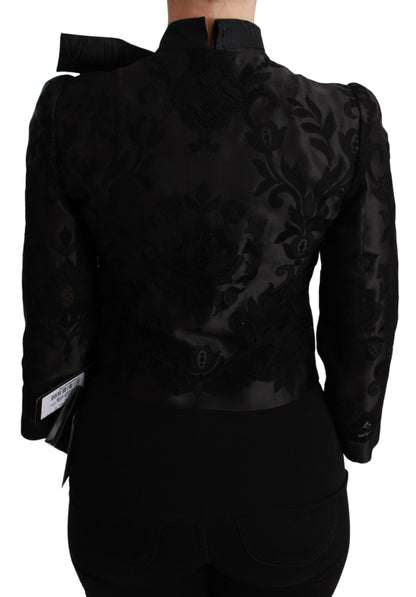 Dolce &amp; Gabbana Exquisite Floral Jacquard Corset Blazer