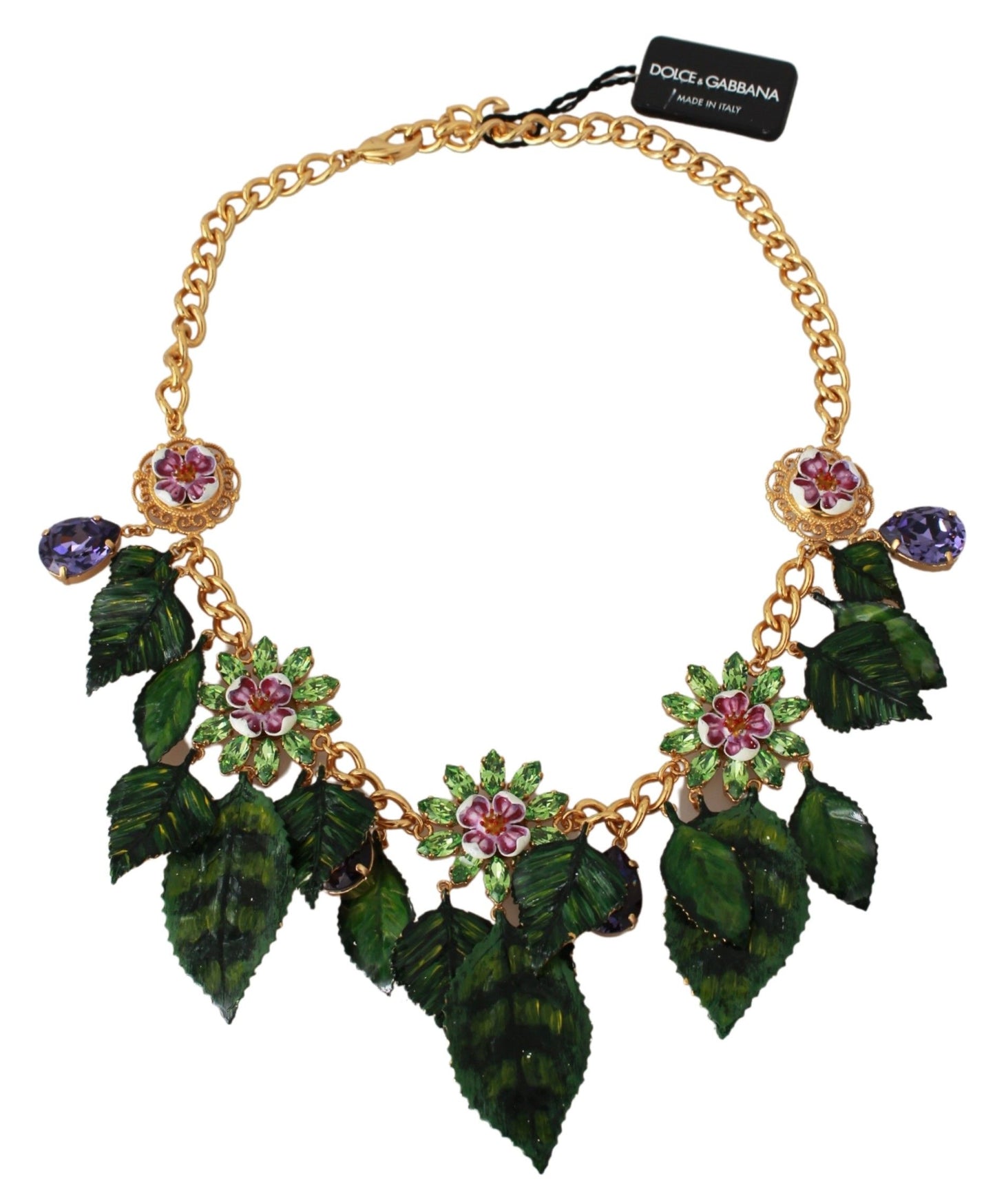 Dolce &amp; Gabbana Elegant Floral Sicily Charm Necklace