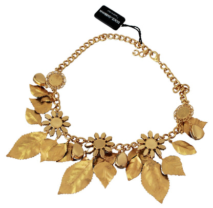 Dolce &amp; Gabbana Elegant Floral Sicily Charm Necklace