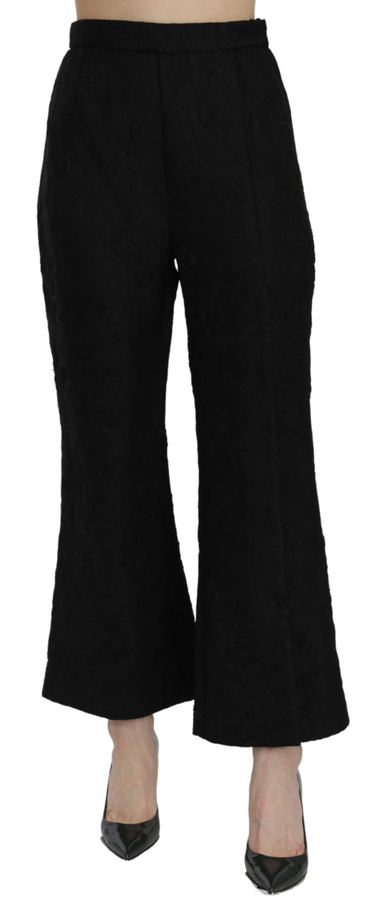 Dolce &amp; Gabbana Chic High Waist Flared Cropped Pants