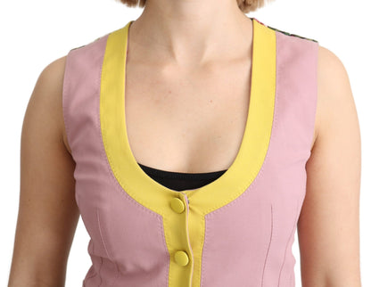 Dolce &amp; Gabbana Chic Sleeveless Cardigan in Pink Hues