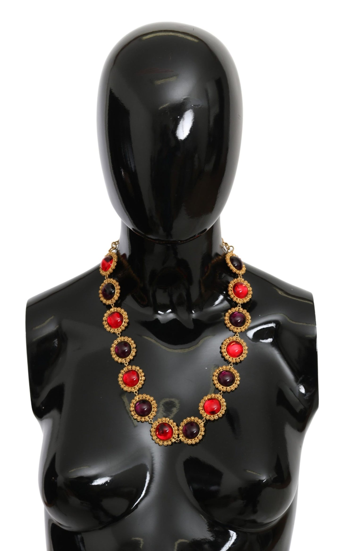 Dolce &amp; Gabbana Elegant Crystal Charm Statement Necklace