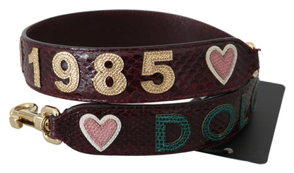 Dolce & Gabbana Exquisite Bordeaux Shoulder Strap Accessory