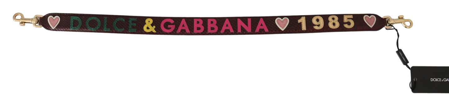 Dolce &amp; Gabbana Exquisite Bordeaux Shoulder Strap Accessory