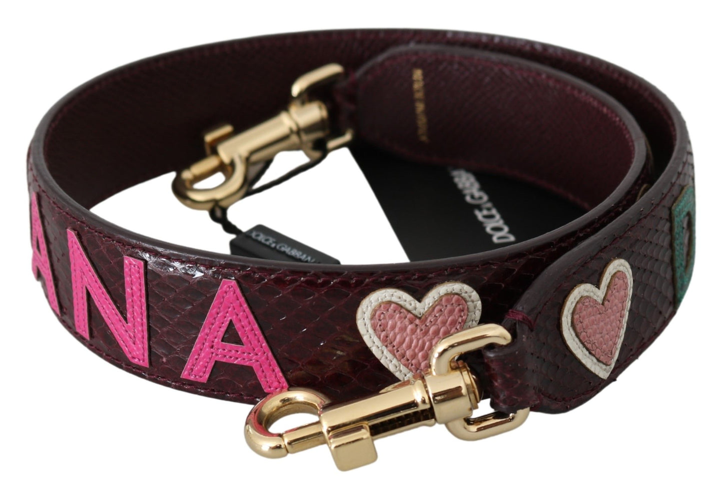 Dolce &amp; Gabbana Exquisite Bordeaux Shoulder Strap Accessory