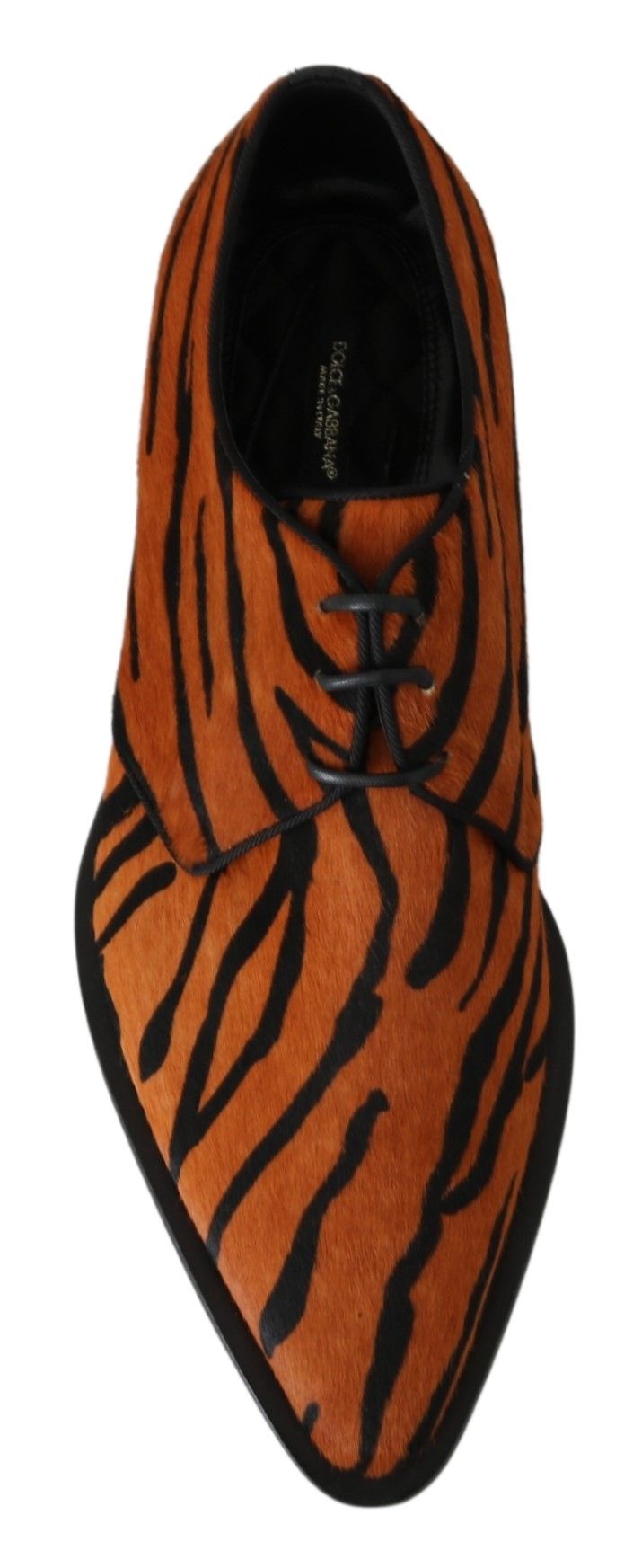 Dolce &amp; Gabbana Tiger Pattern Dress Shoes with Pony Hair