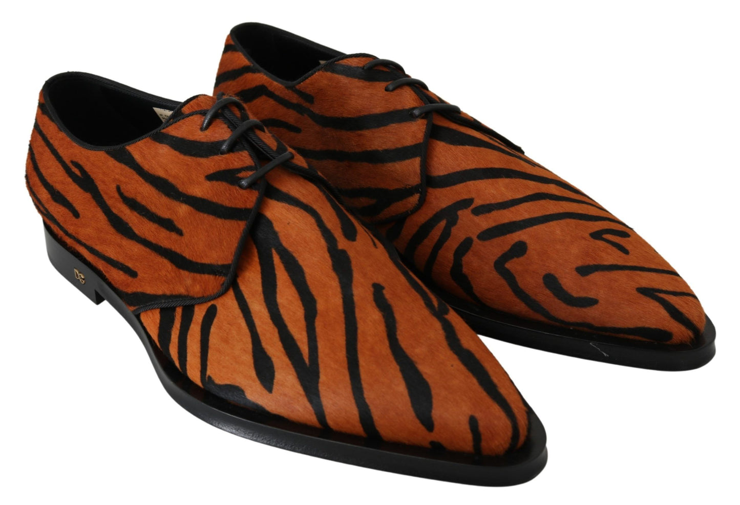 Dolce &amp; Gabbana Tiger Pattern Dress Shoes with Pony Hair