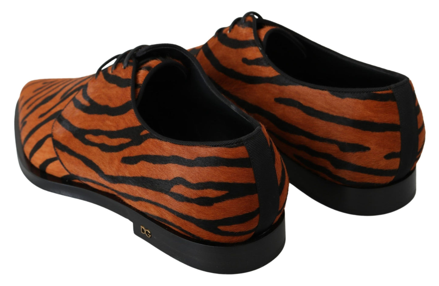 Dolce &amp; Gabbana Tiger Pattern Dress Shoes with Pony Hair