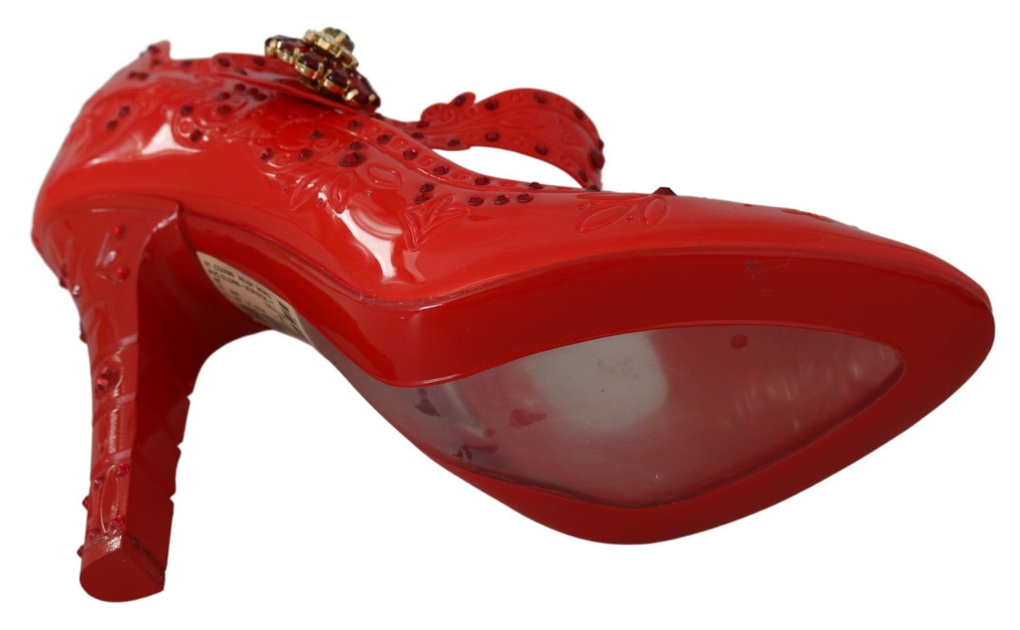 Dolce &amp; Gabbana Chic Red Crystal Cinderella Pumps