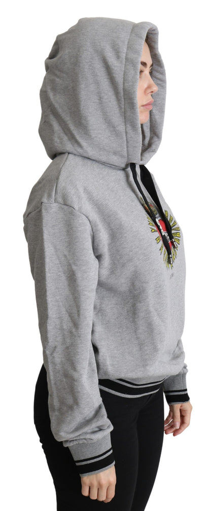 Dolce &amp; Gabbana Exclusive Hooded Gray Cotton Sweater