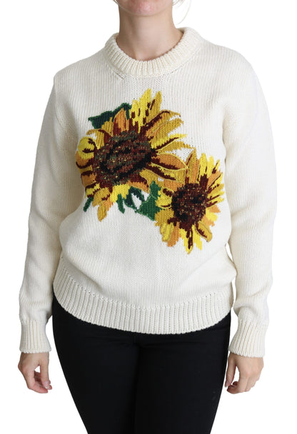 Dolce &amp; Gabbana Elegant Knitted Sunflower Sweater