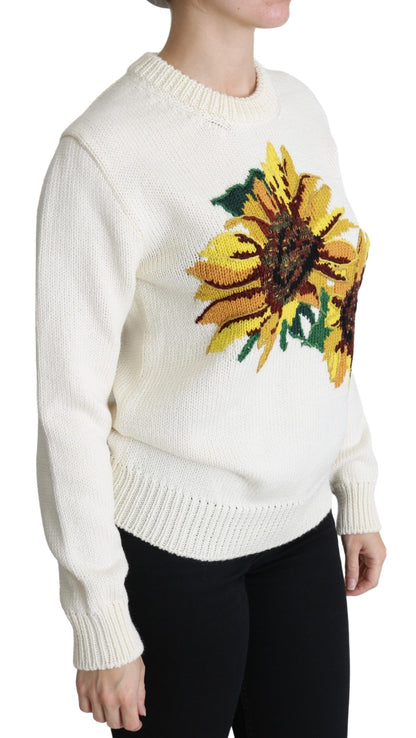 Dolce &amp; Gabbana Elegant Knitted Sunflower Sweater