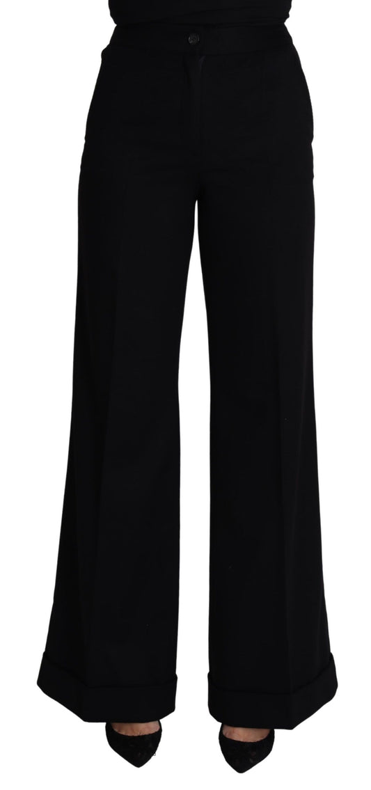 Dolce &amp; Gabbana Elegant Cashmere Wide Leg Trousers