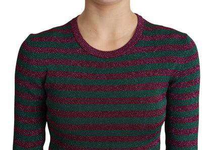 Dolce &amp; Gabbana Elegant Maroon Crewneck Sweater