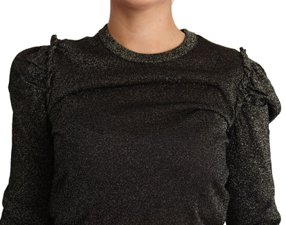 Dolce &amp; Gabbana Elegant Cropped Sweater with Logo Detail