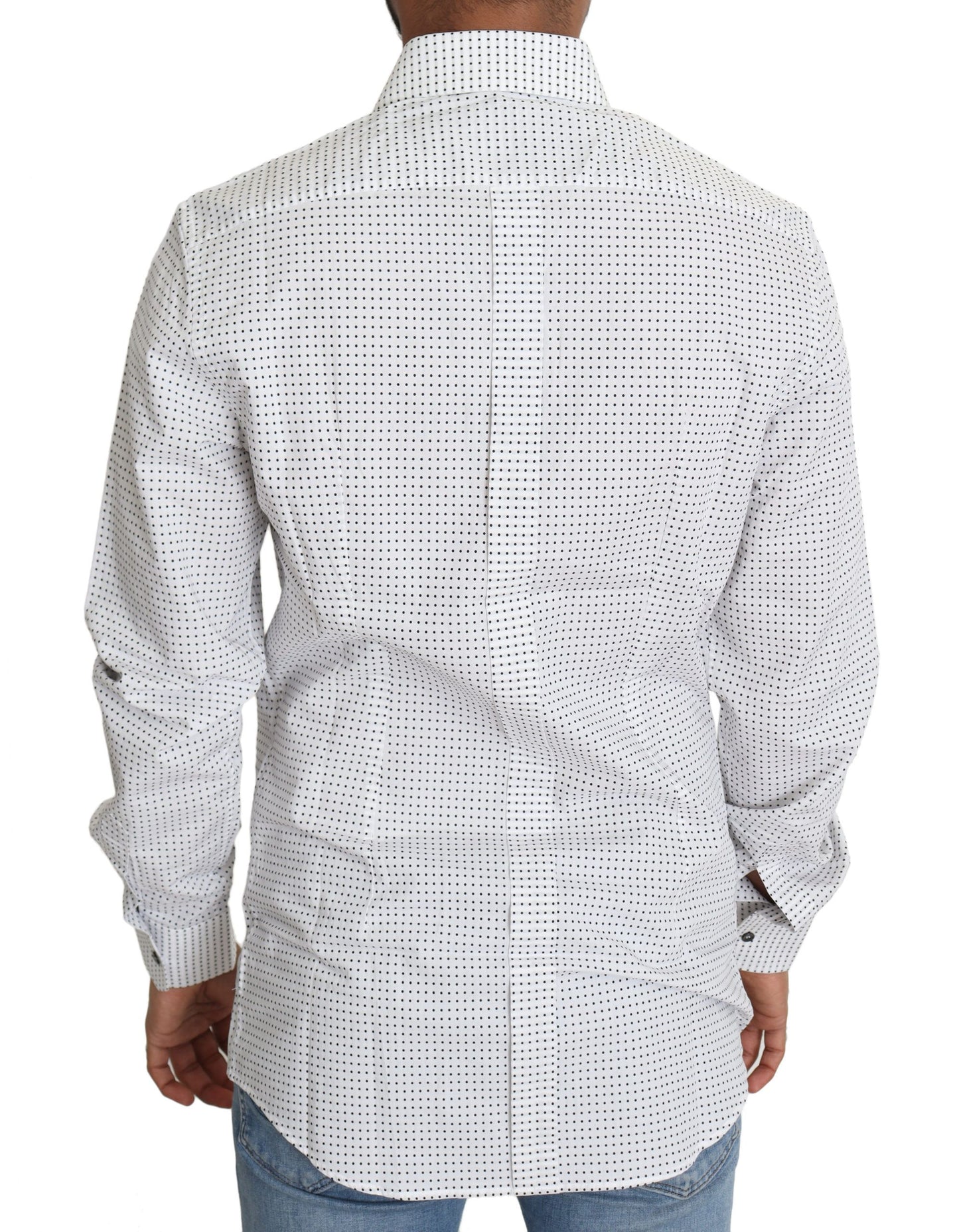 Dolce &amp; Gabbana Elegant Slim Fit Polka Dot Dress Shirt