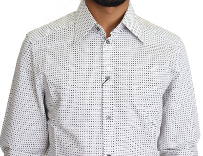 Dolce &amp; Gabbana Elegant Slim Fit Polka Dot Dress Shirt