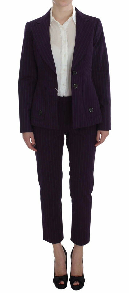 BENCIVENGA Elegant Striped Pant &amp; Blazer Suit