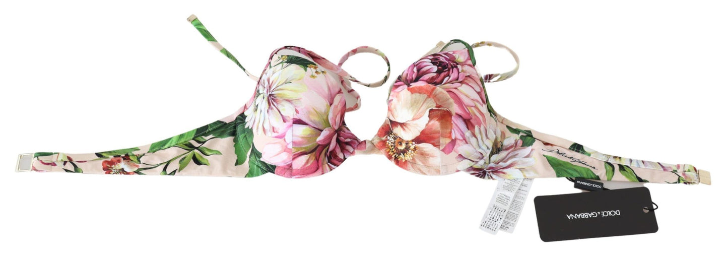 Dolce &amp; Gabbana Floral Elegance Elastic Bikini Top