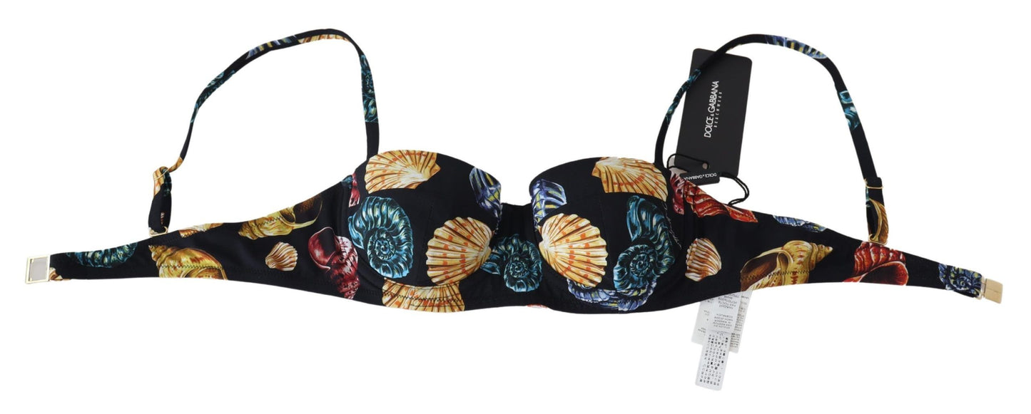 Dolce &amp; Gabbana Chic Seashell-Print Bikini Top