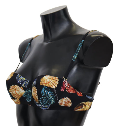 Dolce &amp; Gabbana Chic Seashell-Print Bikini Top