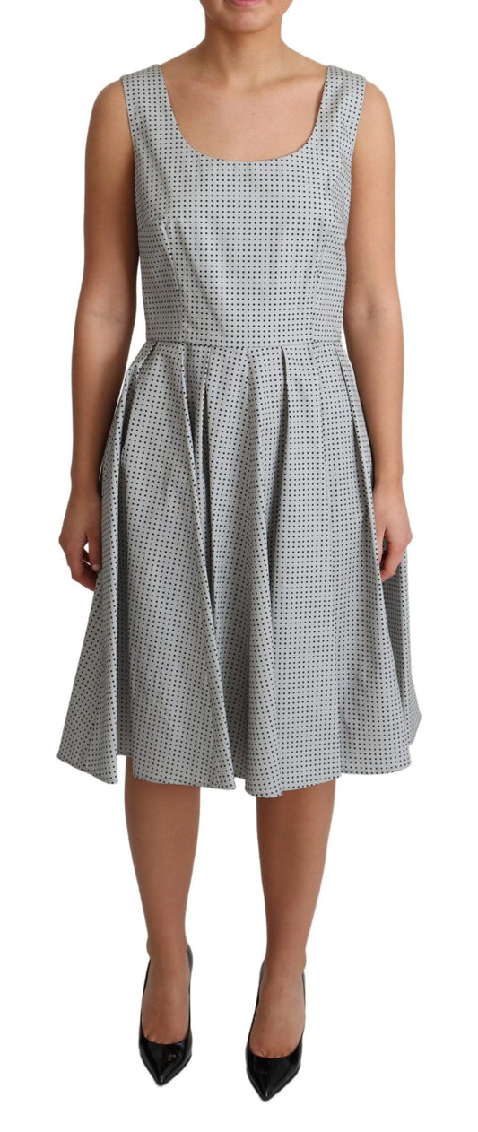 Dolce &amp; Gabbana Chic Polka Dotted Sleeveless A-Line Dress