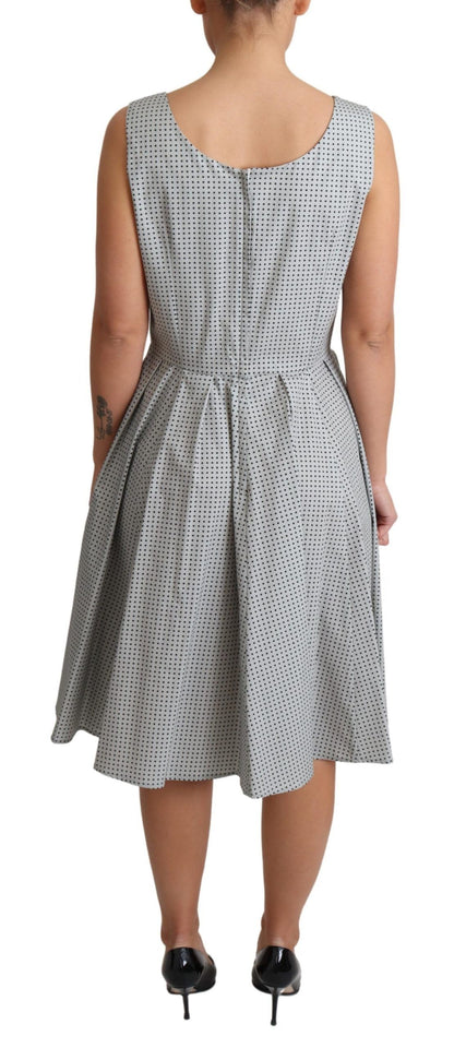 Dolce &amp; Gabbana Chic Polka Dotted Sleeveless A-Line Dress