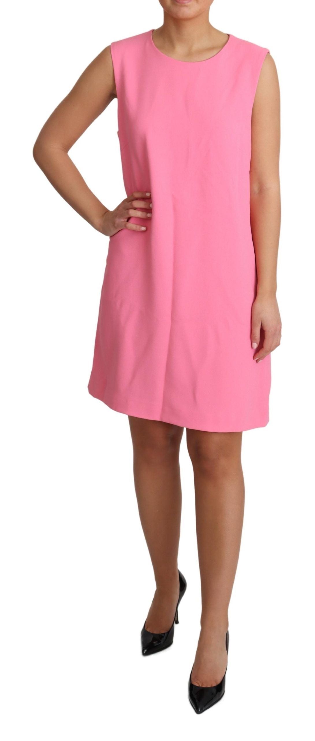 Dolce &amp; Gabbana Elegant Pink Shift Knee Length Dress